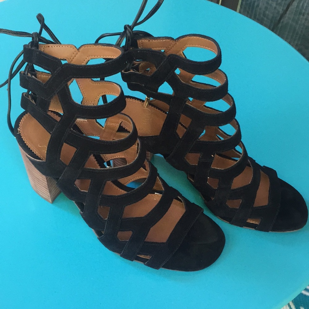 Black FrancoSarto laceupheels - Picture 3 of 8